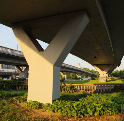 다리, 녹색, 자동차, 고속도로, 도로, 꽃, 자동차 Sang Lei (Sleiselei)