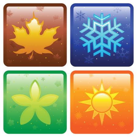 znakovi, zima, ljeto, led, jesen, jesen, proljeće Artisticco Llc - Dreamstime