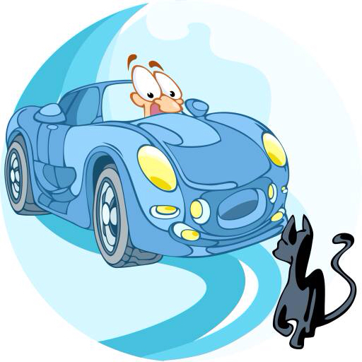 자동차, 드라이브, 고양이, 동물 Verzhh
