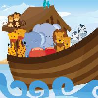 Pixwords 와 이미지 brod, Noah, voda, životinje, more Artisticco Llc - Dreamstime