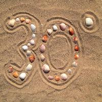 Pixwords 와 이미지 삼십, 모래, 해변, 조개, 열 Battrick