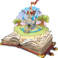 Pixwords 와 이미지 priča, dvorac, knjiga, tornjevi Ensiferrum - Dreamstime