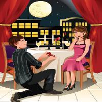 muškarac, žena, mjesec, večera, restoran, noćni Artisticco Llc - Dreamstime