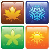 Pixwords 와 이미지 znakovi, zima, ljeto, led, jesen, jesen, proljeće Artisticco Llc - Dreamstime