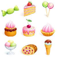 tortu, slatkiša, bombona, sladoleda, cupcake Rosinka - Dreamstime