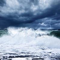 Pixwords 와 이미지 물, 폭풍, 바다, 날씨, 하늘, 구름, 번개 Anna  Omelchenko (AnnaOmelchenko)