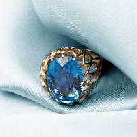Pixwords 와 이미지 반지, 돌, 다이아몬드, 금, 보석, 보석, 블루 Elen