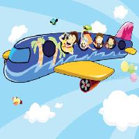 zrakoplov, sretna, turisti, balonima, nebo, aviona Zuura - Dreamstime